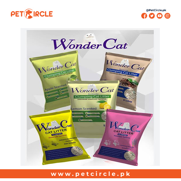 Wonder Cat Litter 20L Apple, Lemon, Coffee, Levender scented